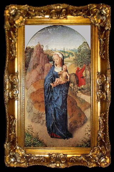 framed  Hans Memling Virgin and Child in a Landscape, ta009-2